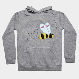 Cute Heart-Wing Bee Hoodie